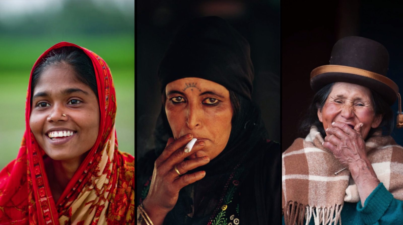 a series of photos of women with different facial expressions