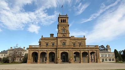 a large building with a clock tower on top of it