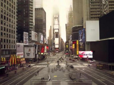 a city street filled with lots of tall buildings