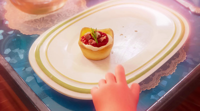 a small dessert sitting on top of a white plate