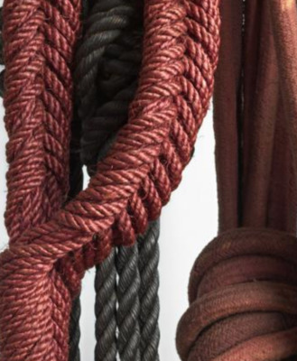 a close up of a rope and a knot