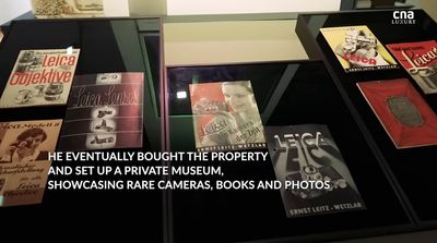 a display case filled with lots of books