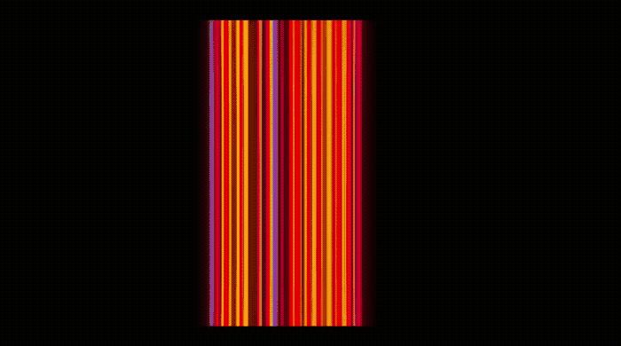 a black background with red and yellow lines