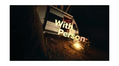 a van with the words with person written on it