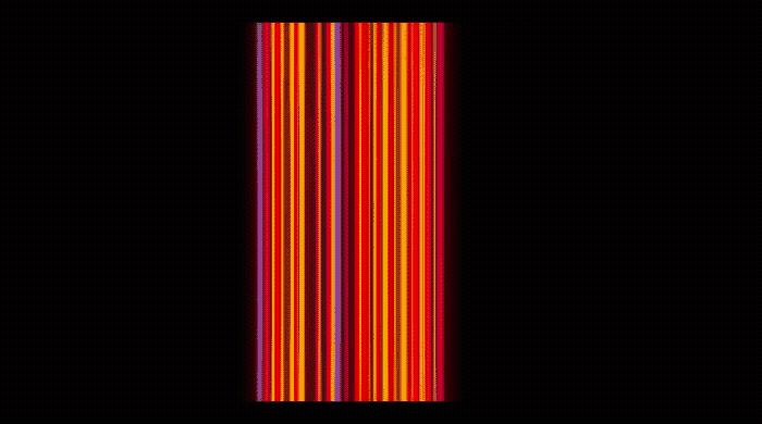 a black background with red and yellow lines