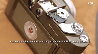 a close up of a camera on a table