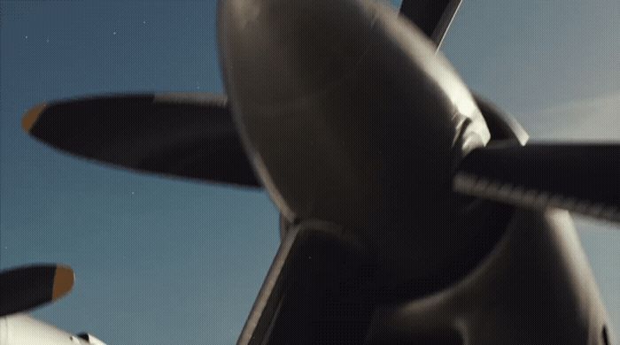 a close up of the nose of an airplane