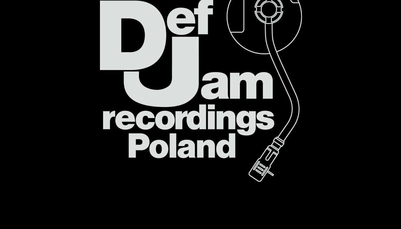 a black and white poster with the words dj jam records poland