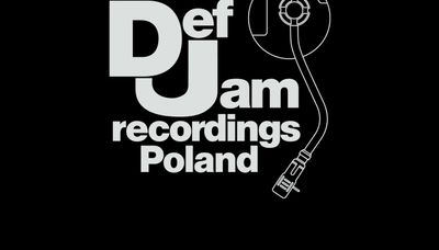 a black and white poster with the words dj jam records poland