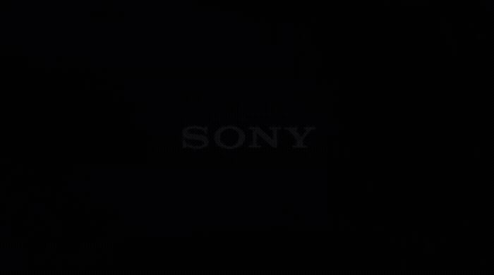 a sony logo is shown in the dark