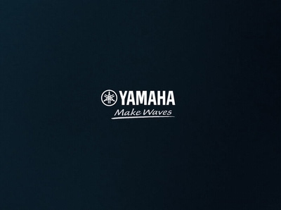 the yamaha logo on a black background