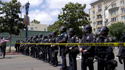 a group of police officers standing next to each other