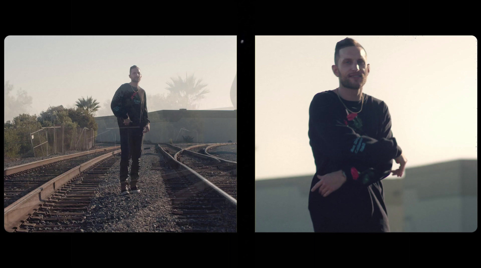 a man is standing on a train track