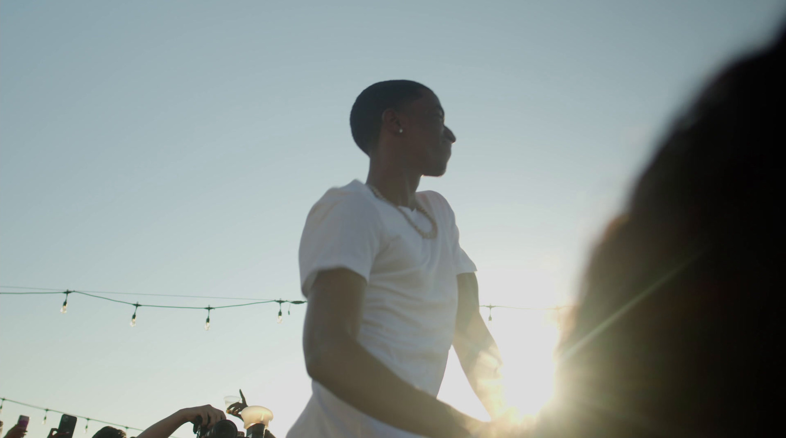 a man standing in front of a crowd of people