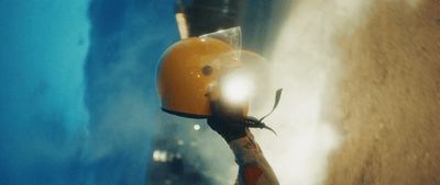 a close up of a helmet on a bike