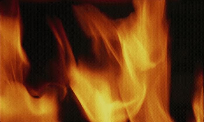 a close up of a fire with a blurry background