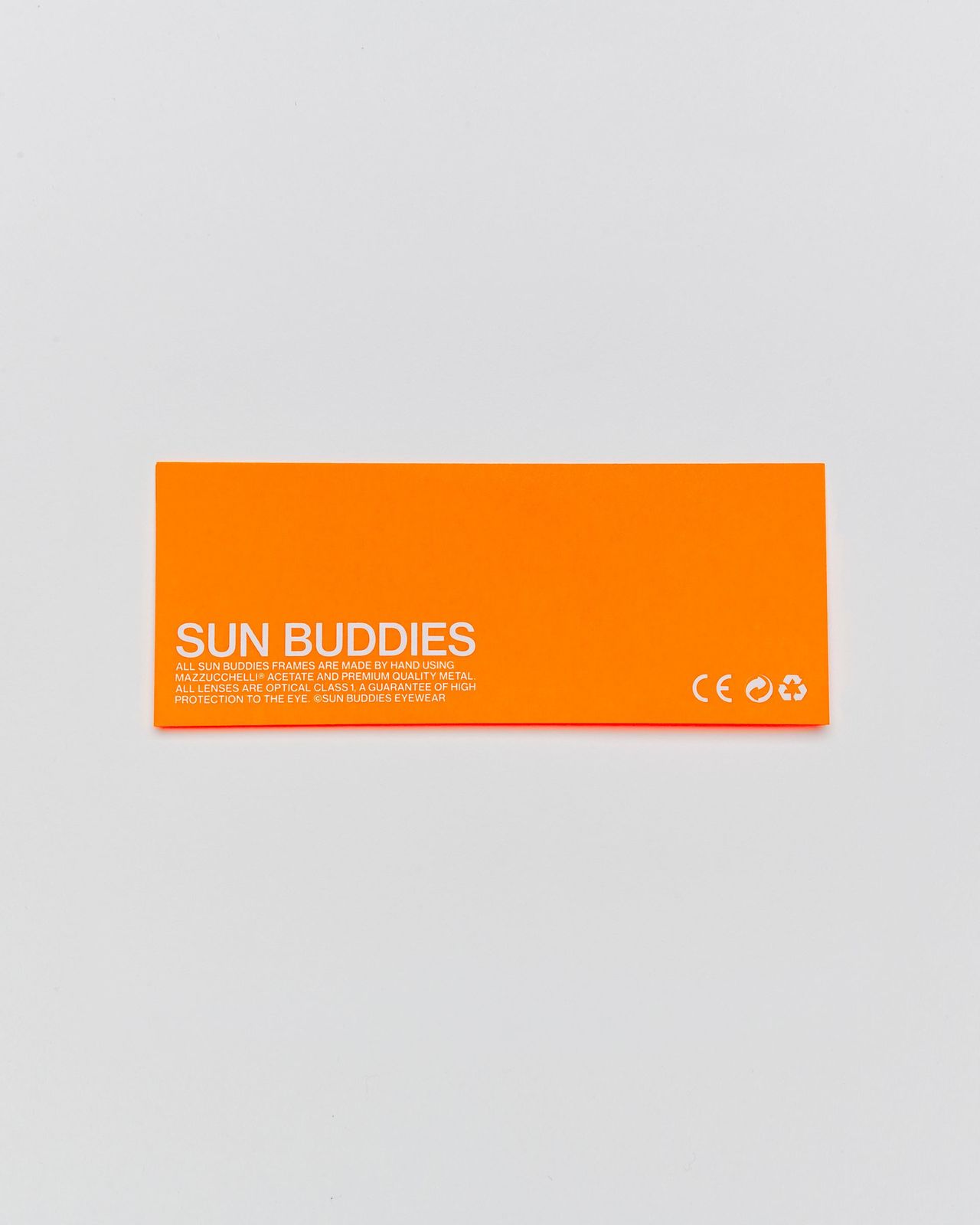 an orange sticker that says sun buddies on it