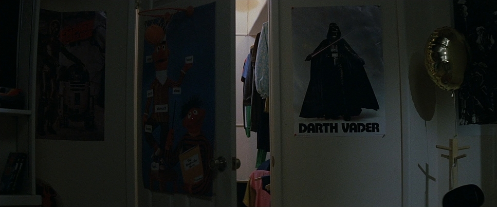 a door with a darth vader poster on it