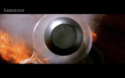 a close up of a metal object on fire