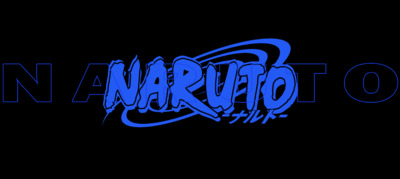 a black background with blue writing that says naruto