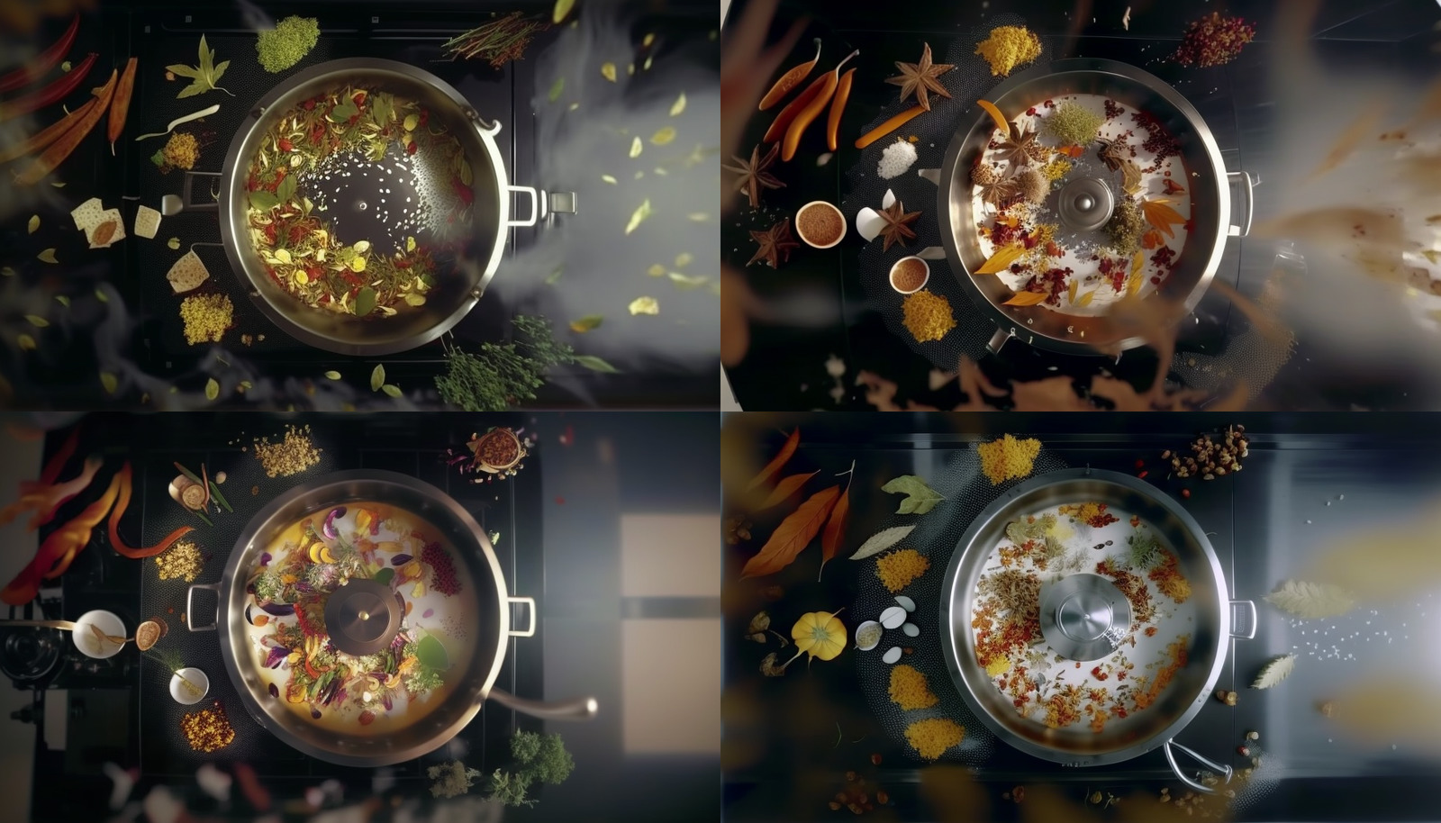 a pan filled with food sitting on top of a stove