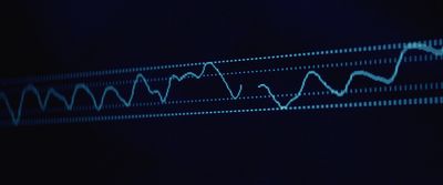 an image of a sound wave in the dark