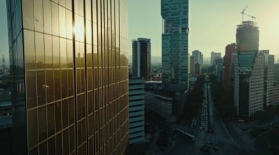 a view of a city from a high rise building