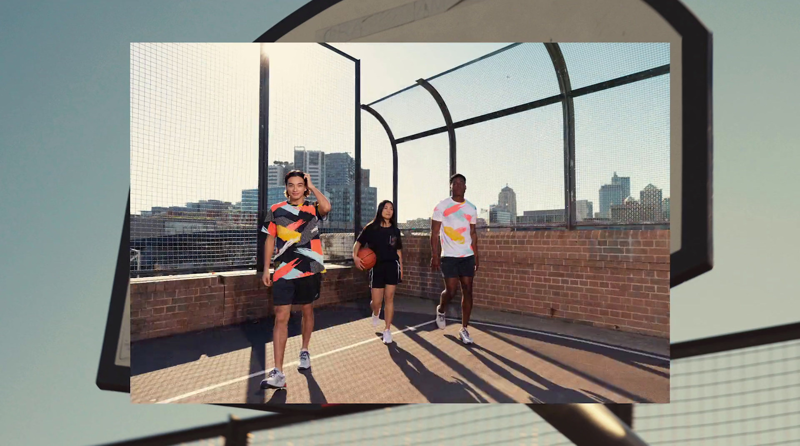 a couple of people that are standing on a tennis court