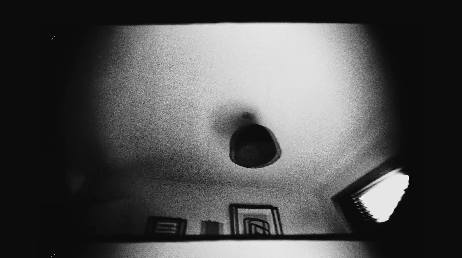 a black and white photo of a room