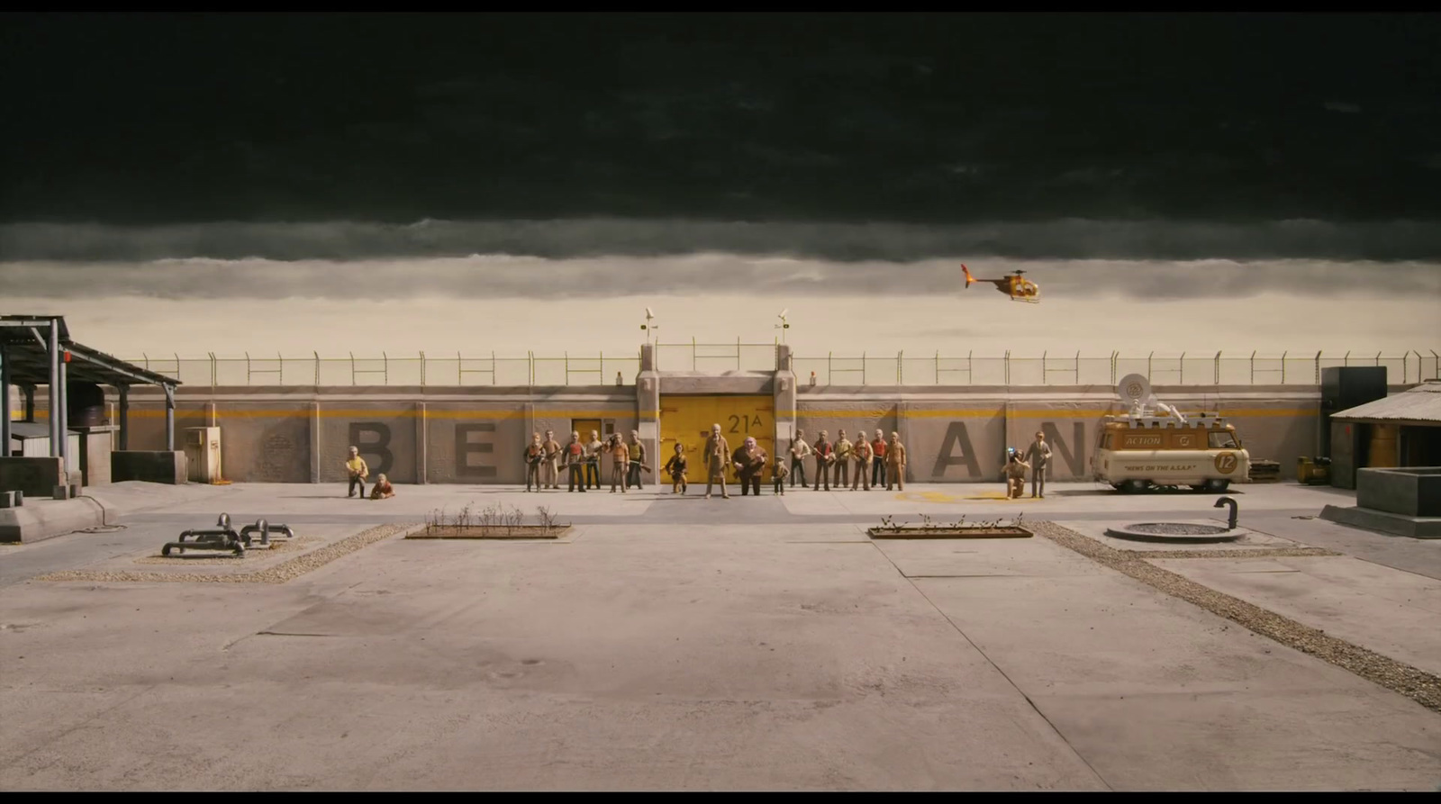 a group of people standing in front of a building