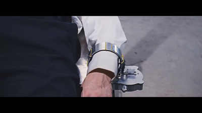 a close up of a person riding a skateboard