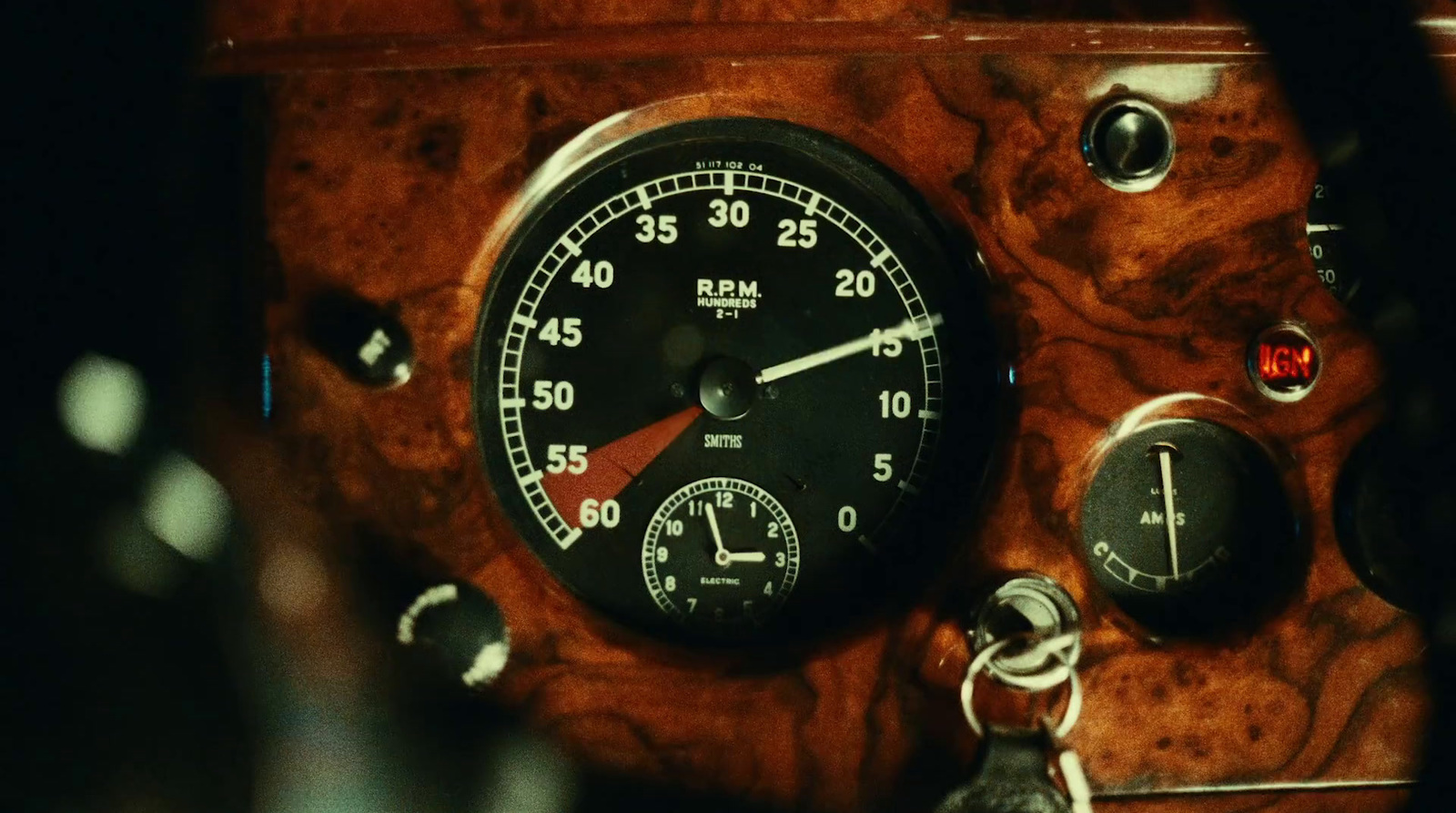 a close up of a speedometer on a car