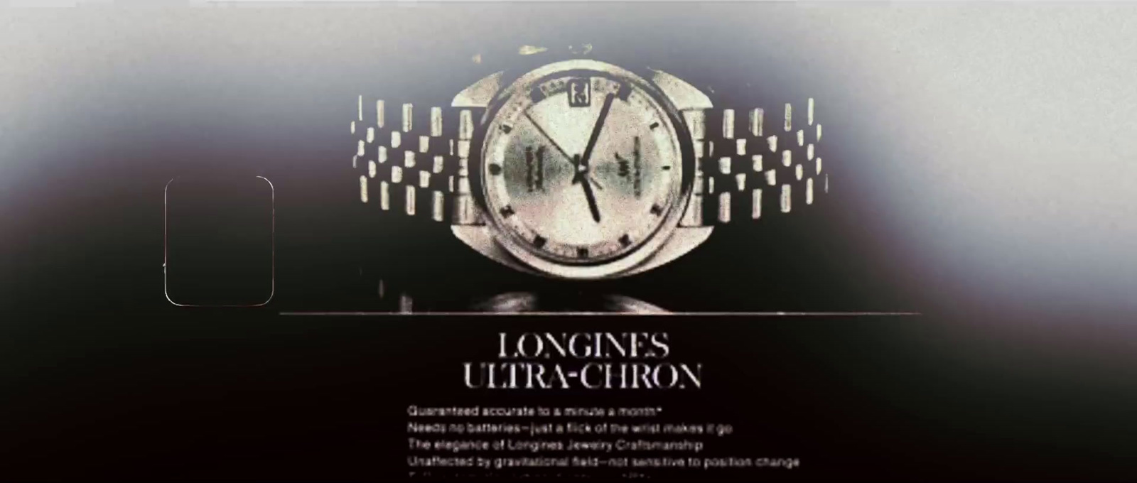 an advertisement for a longines ultra - chron watch