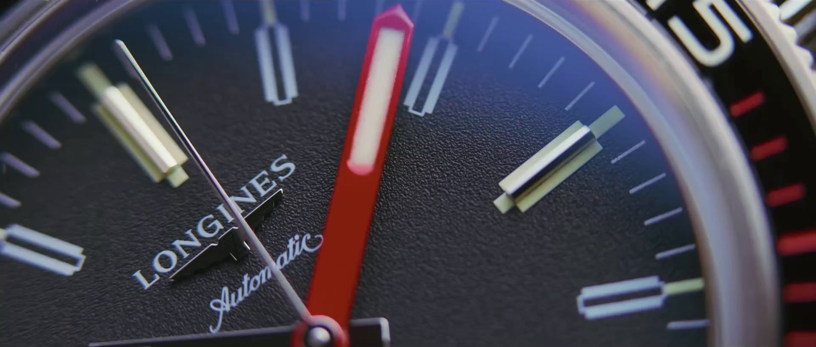 a close up of a clock with a red second hand