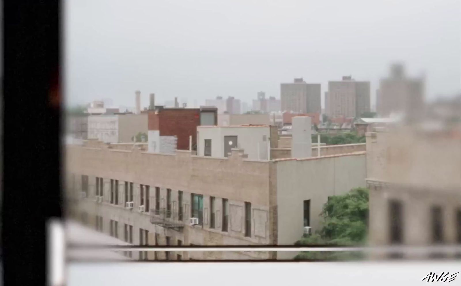 a view of a city from a window