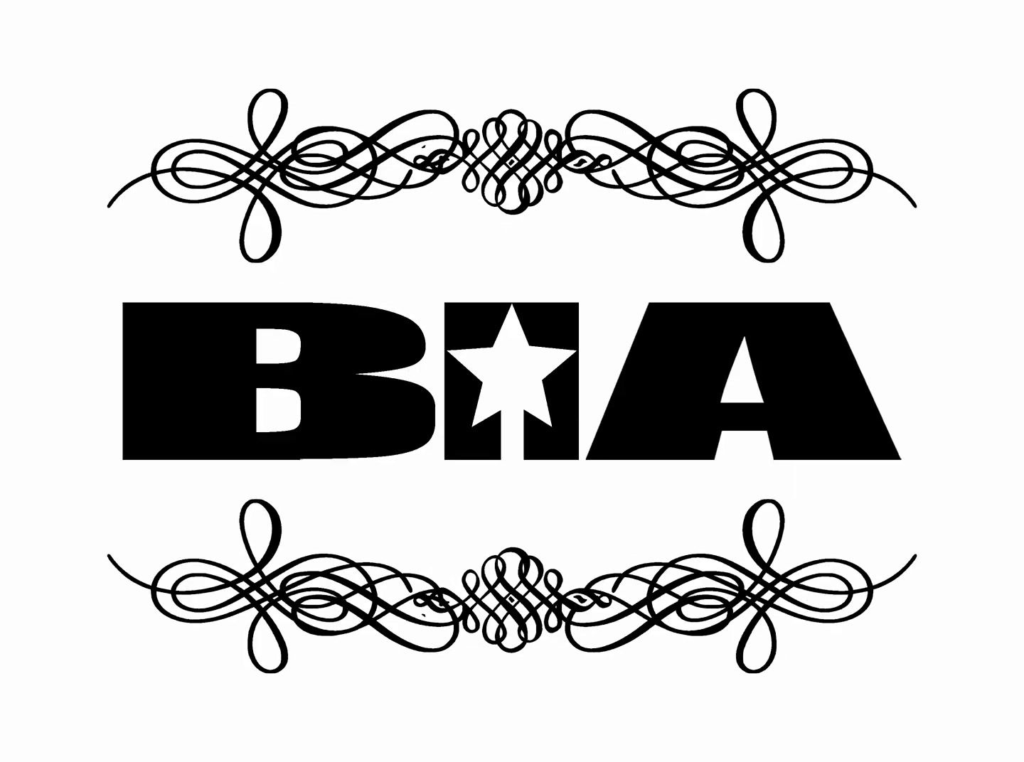 a black and white photo of the word blaa