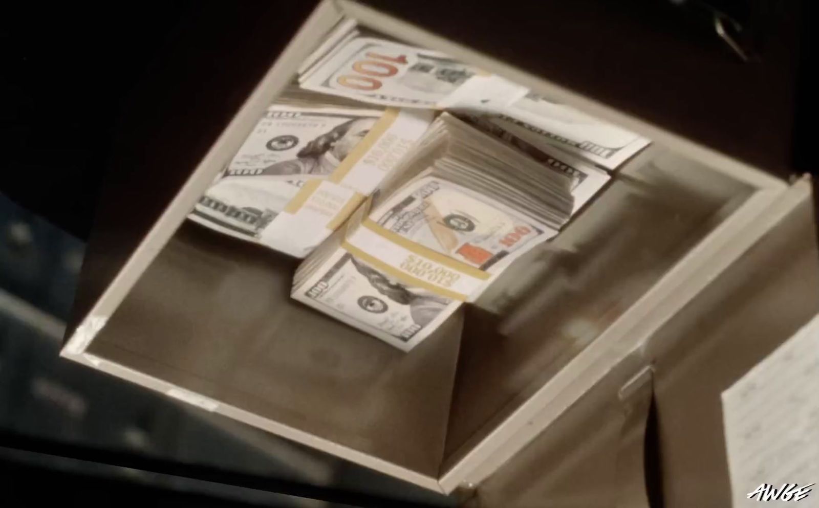 a bunch of money is sitting in a drawer