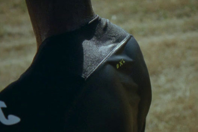 a close up of a person wearing a wet suit