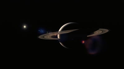 an artist's rendering of saturn and its rings