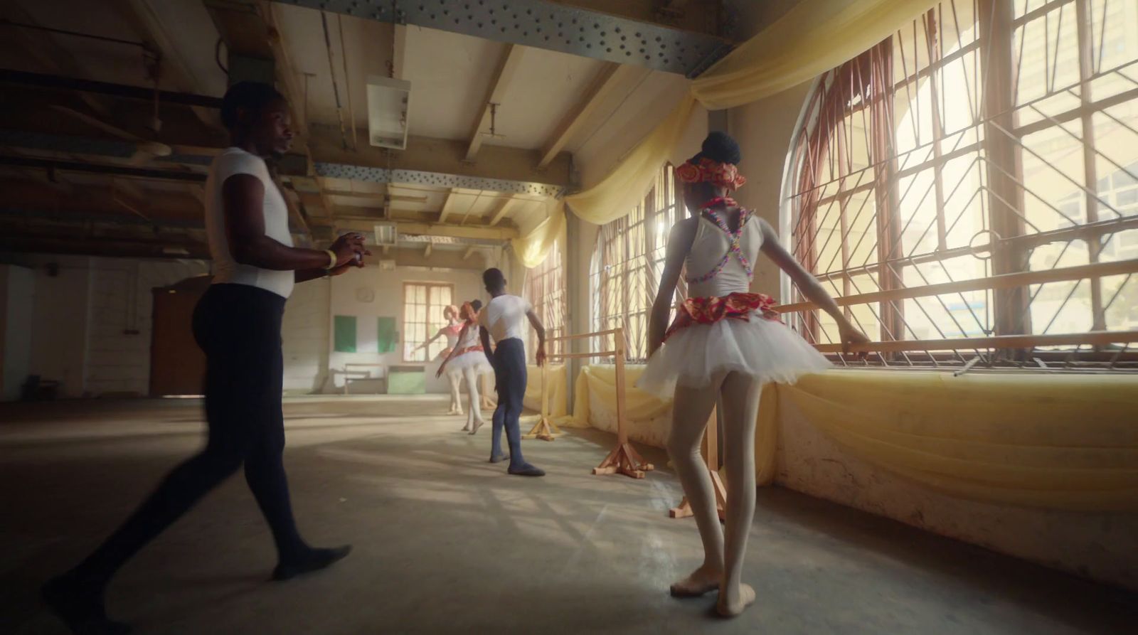 a group of people in a dance studio