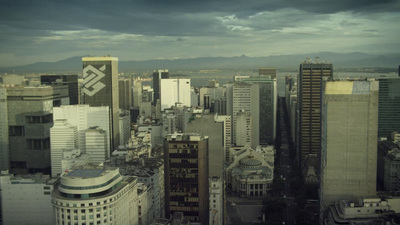 a view of a city from a tall building