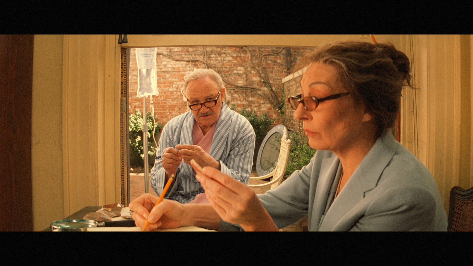 a man and a woman sitting at a table