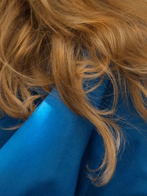 a close up view of a woman's hair