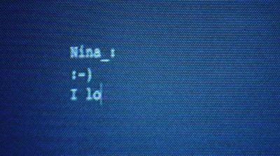 a computer screen with a message written on it