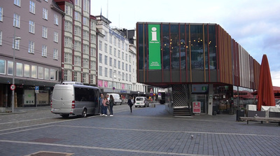 a building with a green roof