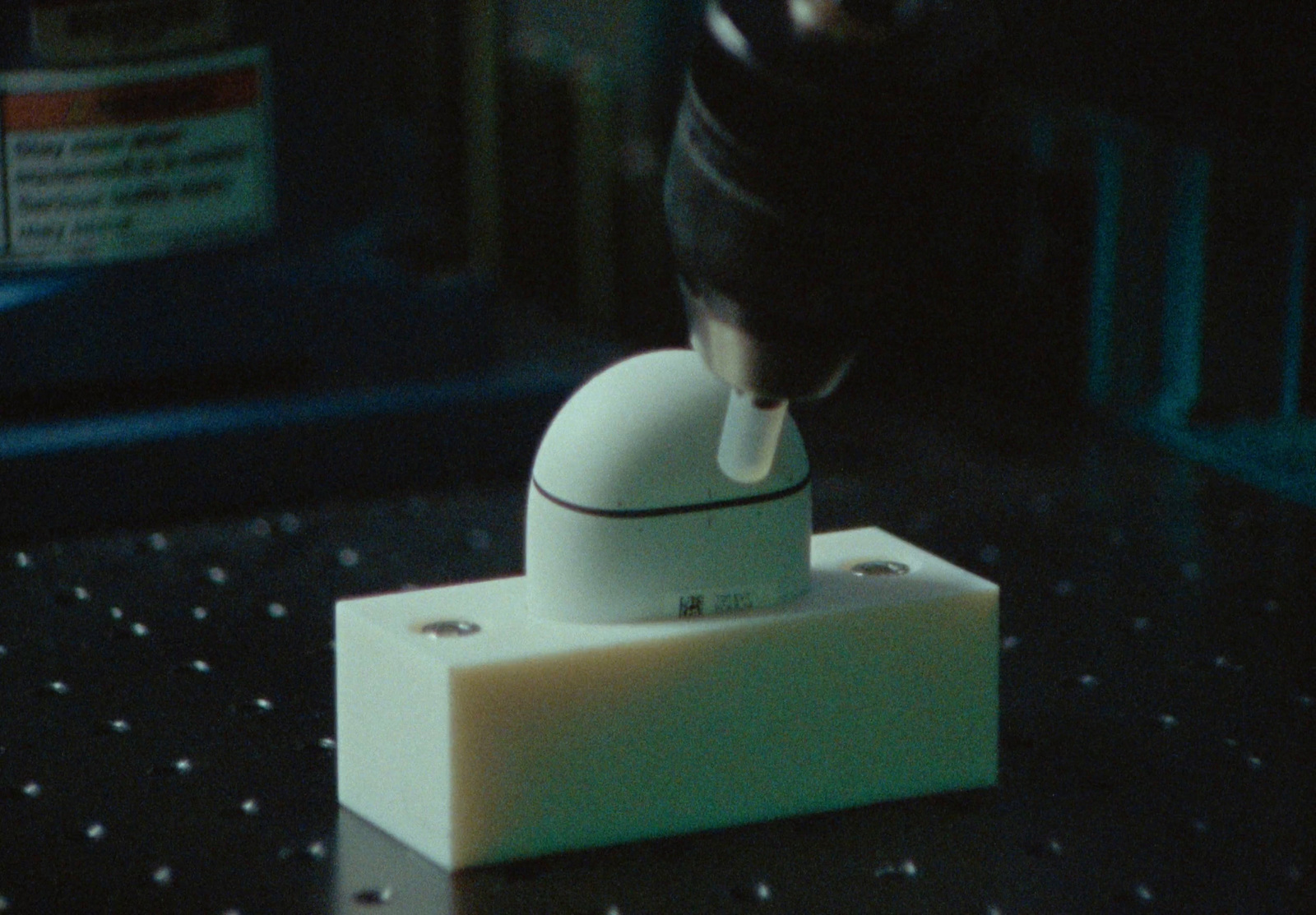 a white object sitting on top of a table