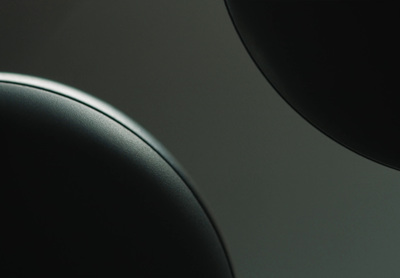 a close up of a black and white object