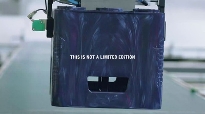 a blue box with a sign that says, this is not a limited edition