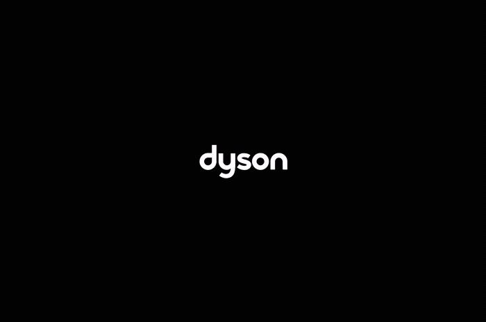 a black background with the word dyson written in white