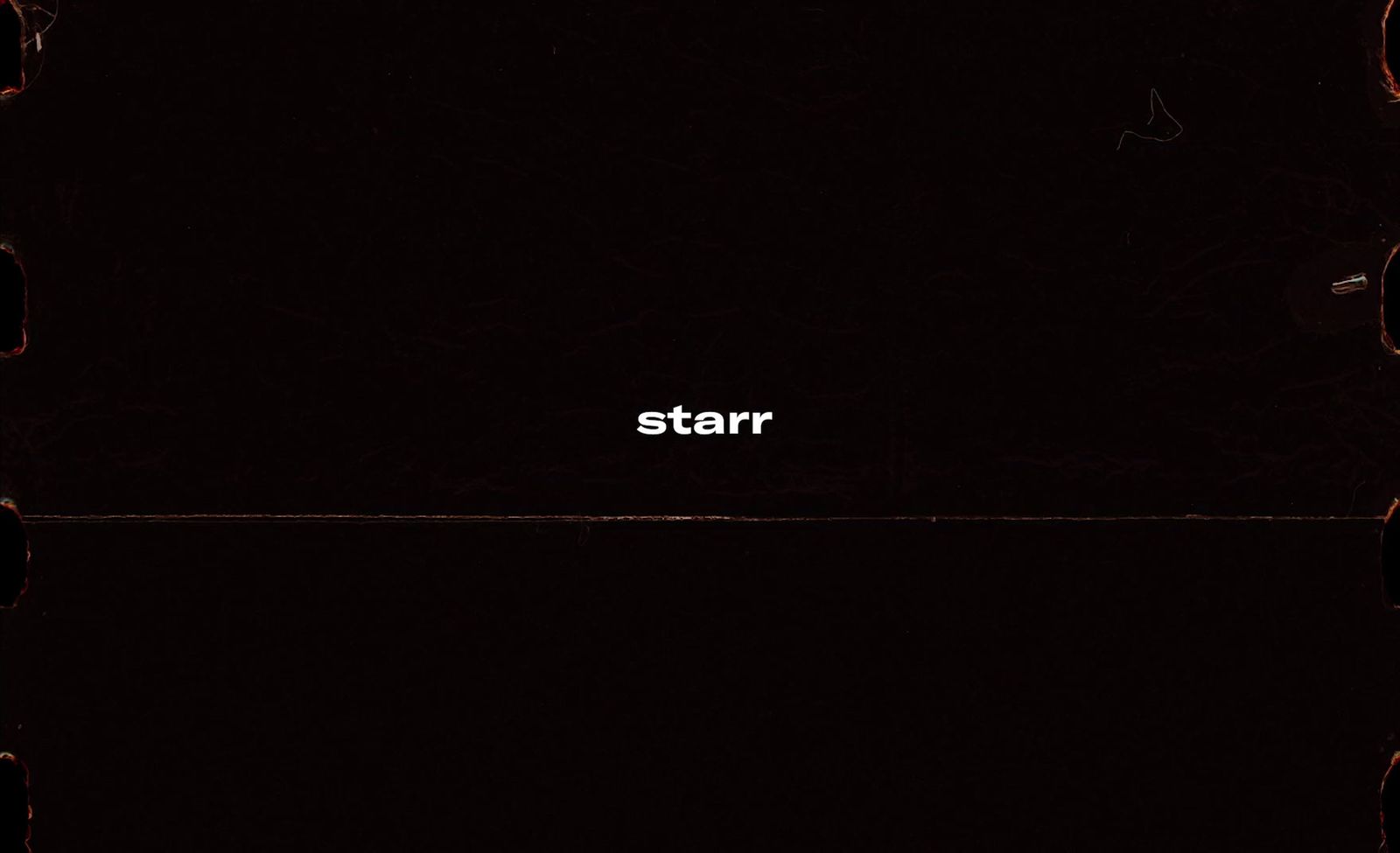 a black background with the word starr written in white